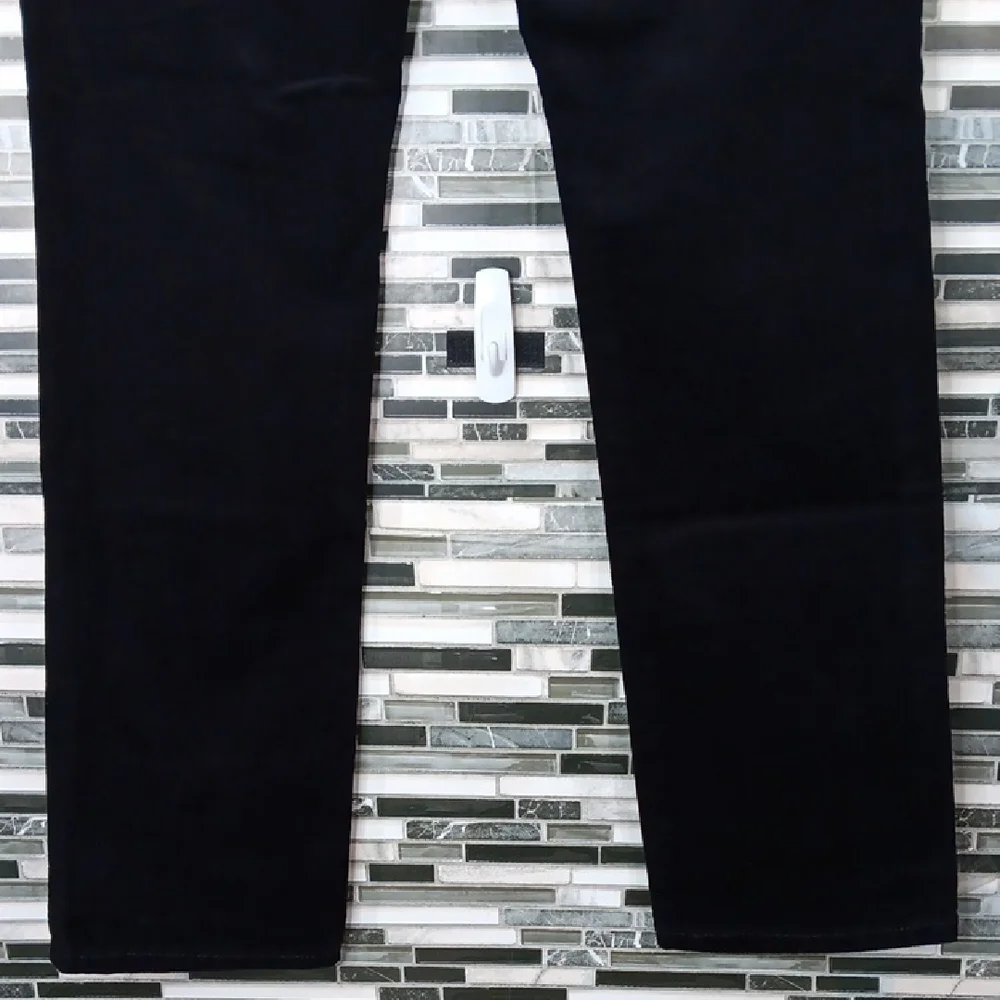 St. John's Bay Womens 10 Mid Rise Black Corduroy Slim Straight Pants Academia - Picture 11 of 13